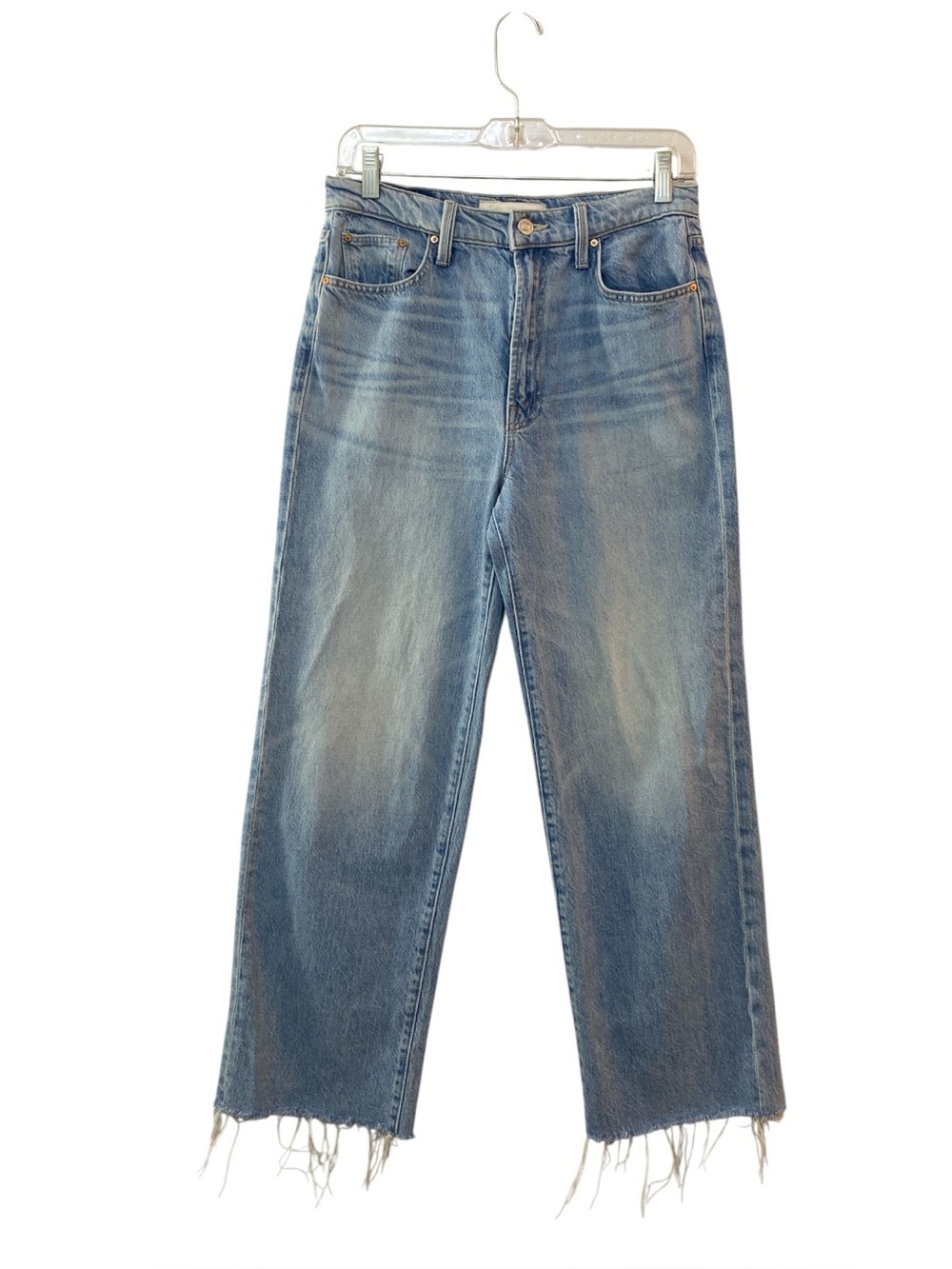 MOTHER Superior The Rambler Zip Ankle‎ Fray Jeans Size 28 I'm with the Band Wash